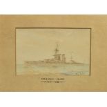 W J SUTTON (BRITISH, EARLY 20TH CENTURY) A collection of seventeen marine related watercolours: 'R N