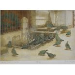 RACHEL ANN LE BAS, N.E.A.C., R.E. (ENGLISH, 1923-2020) 'Bath Time in Venice', aquatint and