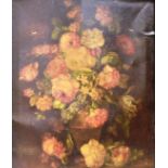 AFTER MARCELLO GIACHINO (1877-1929) Still life flowers in a vase Colour print on canvas 50cm x 39.
