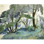 RACHEL ANN LE BAS, N.E.A.C., R.E. (ENGLISH, 1923-2020) 'Woodland Study', watercolour, signed lower