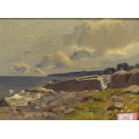 ALFRED GREGERS-RASMUSSEN (DANISH, 1904-1994) Coastal Landscape Oil on Canvas Signed lower left