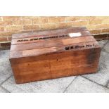 A CAMPHOR WOOD TRUNK, with dovetail construction, 35cm x 92cm x 50cm