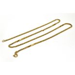 A 9CT GOLD S LINK NECKLACE 21 inches long to a bolt ring fastener, weighing approx. 9.2g Condition