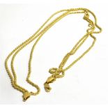 A 9CT GOLD THREE ROW TWISTED ROPE LINK NECKLACE the rope chain of hollow construction, to a