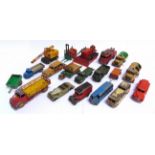 NINETEEN DINKY DIECAST MODEL VEHICLES circa late 1940s-1950s, all playworn and unboxed.