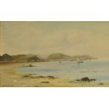 GEORGE OYSTON (1861-1937) Beach Scene Watercolour Signed and dated 1917 38cm x 64cm Condition Report