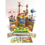 FIVE MODERN TINPLATE COLLECTOR'S TOYS each boxed; together with six Disney three-dimensional