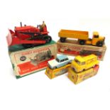 FOUR DINKY DIECAST MODEL VEHICLES variable condition, generally playworn, each boxed, the boxes worn