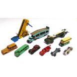 NINE DINKY DIECAST MODEL VEHICLES circa late 1940s-1950s, variable condition, generally playworn,