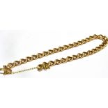 A HALLMARKED 9CT GOLD BRACELET the twisted curb link bracelet, 20cm long (note fastener lacking)