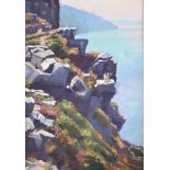 NEVILLE COX (CONTEMPORARY) Valley of the Rocks Oil on canvas Signed and dated '08, labelled verso