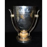 AN ART DECO AIR RALLY TROPHY, BY CHRISTOFLE the twin-handled body engraved 'RALLYE AERIEN / GRANDE