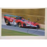 AUTOGRAPHS - MOTORSPORT Seven photographs, printed to paper, signed respectively by Jacky Ickx,