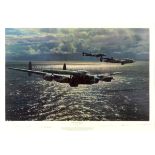 ANTHONY SAUNDERS (BRITISH, CONTEMPORARY) 'Pathway to the Ruhr - The Dambusters', colour print,