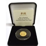 ALDERNEY - ELIZABETH II (1952-), HALF-SOVEREIGN, 2017 Platinum Wedding gold proof, in Harrington &