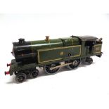 [O GAUGE]. A HORNBY NO.2, G.W..R. 4-4-2 SPECIAL TANK LOCOMOTIVE, 2221 button logo to tank, lined