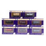 [OO GAUGE]. EIGHT WESSEX WAGONS LIMITED EDITION WAGONS BY DAPOL comprising a S.R. conflat and