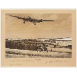 RICHARD TAYLOR (BRITISH, CONTEMPORARY) 'Final Approach', colour print, limited edition 3/150, signed