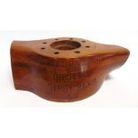 A DE HAVILLAND GIPSY MAJOR LAMINATED WOOD PROPELLER BOSS stamped to one side 'DRG NO DH 5220/H/9 /