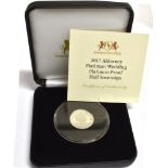 ALDERNEY - ELIZABETH II (1952-), HALF-SOVEREIGN, 2017 Platinum Wedding platinum proof (999.5/1000