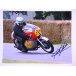 AUTOGRAPHS - MOTORSPORT Six photographs, printed to paper, signed respectively by John Surtees,