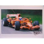 AUTOGRAPHS - MOTORSPORT Nine photographs, printed to paper, signed respectively by Murray Walker,