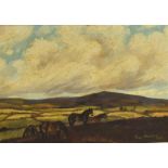 ALISON GUEST Exmoor Ponies, Winsford Hill towards Dunkery, oil on canvas, signed and dated 1974