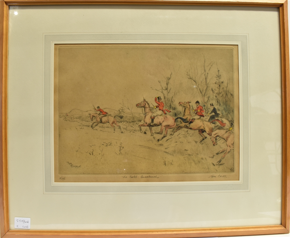 AFTER TOM CARR The Bold Buccleuch, limited edition 41/75 coloured etching, signed and numbered in - Image 5 of 6