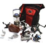 A VIGOR SILK LINE 70 FD FISHING REEL A Fladen Bigwater 370 fishing reel, a Steadfast Caster Match