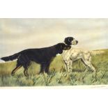 AFTER LEON DANCHIN (FRENCH 1887-1939) English and Gordon Setter, colour print, 36.5 x 60cm and