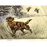 AFTER HENRY WILKINSON Sportsman with golden retriever and pheasants, limited edition, 42/150,