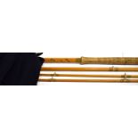 A HARDY'S C.R.H SALMON FLY 'PALAKONA' 14 inch Cane rod with cork handle No. J2984 and with navy '