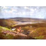 AFTER LIONEL EDWARDS Hunting on Exmoor, colour print, signed in pencil, publ. Sporting Gallery,