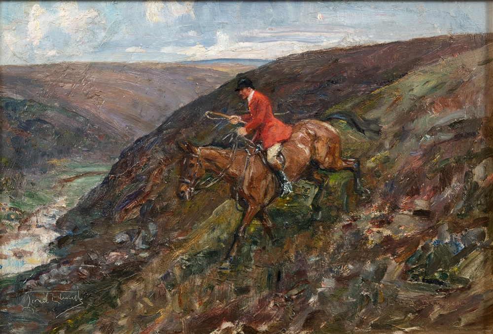 LIONEL EDWARDS (1878 - 1966) Ernest Bawden, Huntsman of the Devon and Somerset Staghounds