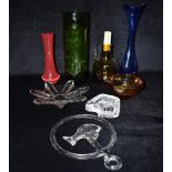 A GROUP OF VARIOUS 1960S ART GLASS: Swedish, Italian and Finnish makers