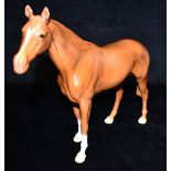 A BESWICK IMPERIAL CHESTNUT FIGURE OF A HORSE model 1557, 29cm high Condition Report : clean