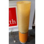A MID-CENTURY BELLING 'APOLLO' FLOOR STANDING LIGHT/HEATER with a spun fibre glass cylindrical shade