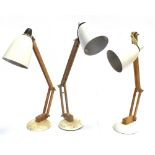 SIR TERENCE CONRAN (1931-2020) FOR HABITAT: Three 'mac' lamps, with white shades on twin arm