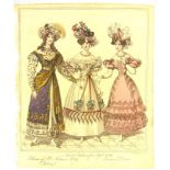 APPROXIMATELY FIFTY-NINE FRENCH FASHION PLATE ENGRAVINGS most circa 1860s-1890s (two 1829), each