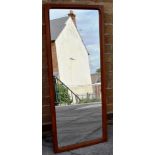 AKSEL KJERSGAARD: A DANISH ROSEWOOD FRAMED WALL MIRROR, stamped marks to back, 43.5cm x 105cm