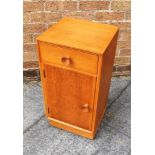 A MEREDEW LIGHT OAK BEDSIDE CABINET with 32cm wide 30cm deep 64cm high Condition Report : very
