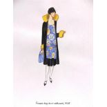 APPROXIMATELY 106 WATERCOLOUR FASHION STUDIES 20th century, unsigned, of varying sizes, the