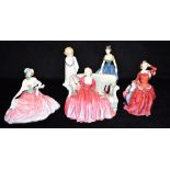 FIVE ROYAL DOULTON FIGURES: HN2030 'Memories', HN 1298 'Sweet and Twenty', HN2271 'Melanie',