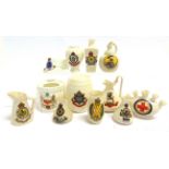 CRESTED CHINA - ASSORTED Approximately 102 pieces, by Goss (28) and others (74), comprising a Goss