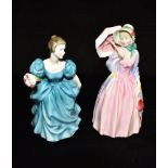 TWO ROYAL DOULTON FIGURES: HN2267 'Rhapsody' and HN1402 'Miss Demure' Condition Report : both in