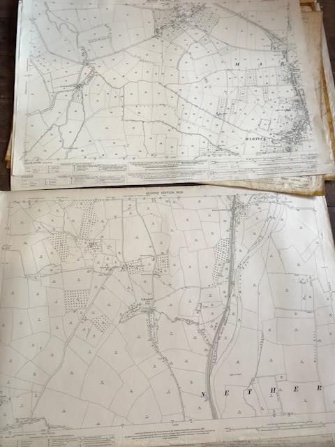 THIRTY 1:2500 ORDNANCE SURVEY MAPS featuring Dulford, Brockhill, Tiverton, Halberton, Pucklington, - Image 9 of 16