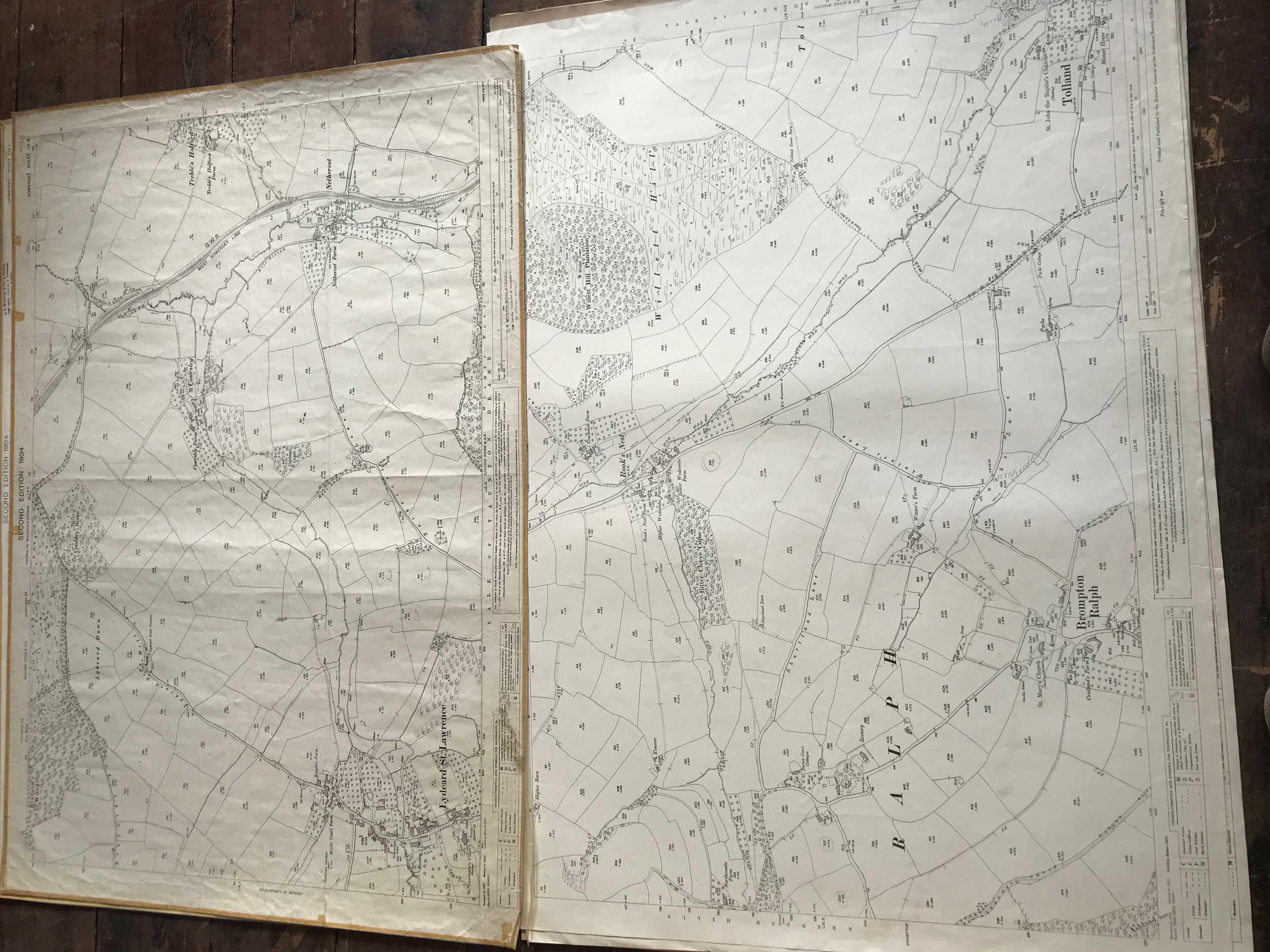 THIRTY 1:2500 ORDNANCE SURVEY MAPS featuring Bishops Lydeard, West Lucombe, Old Cleeve, Appledore, - Image 4 of 12