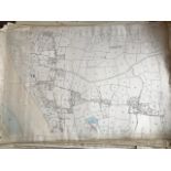 THIRTY 1:2500 ORDNANCE SURVEY MAPS relating to Rushiton, Durston , Woolavington, Wantage,
