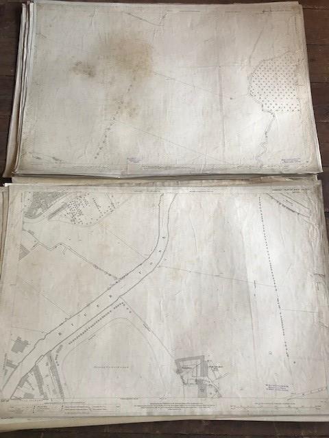 THIRTY 1:2500 ORDNANCE SURVEY MAPS relating mainly to Taunton featuring Coal Orchard and Somerset