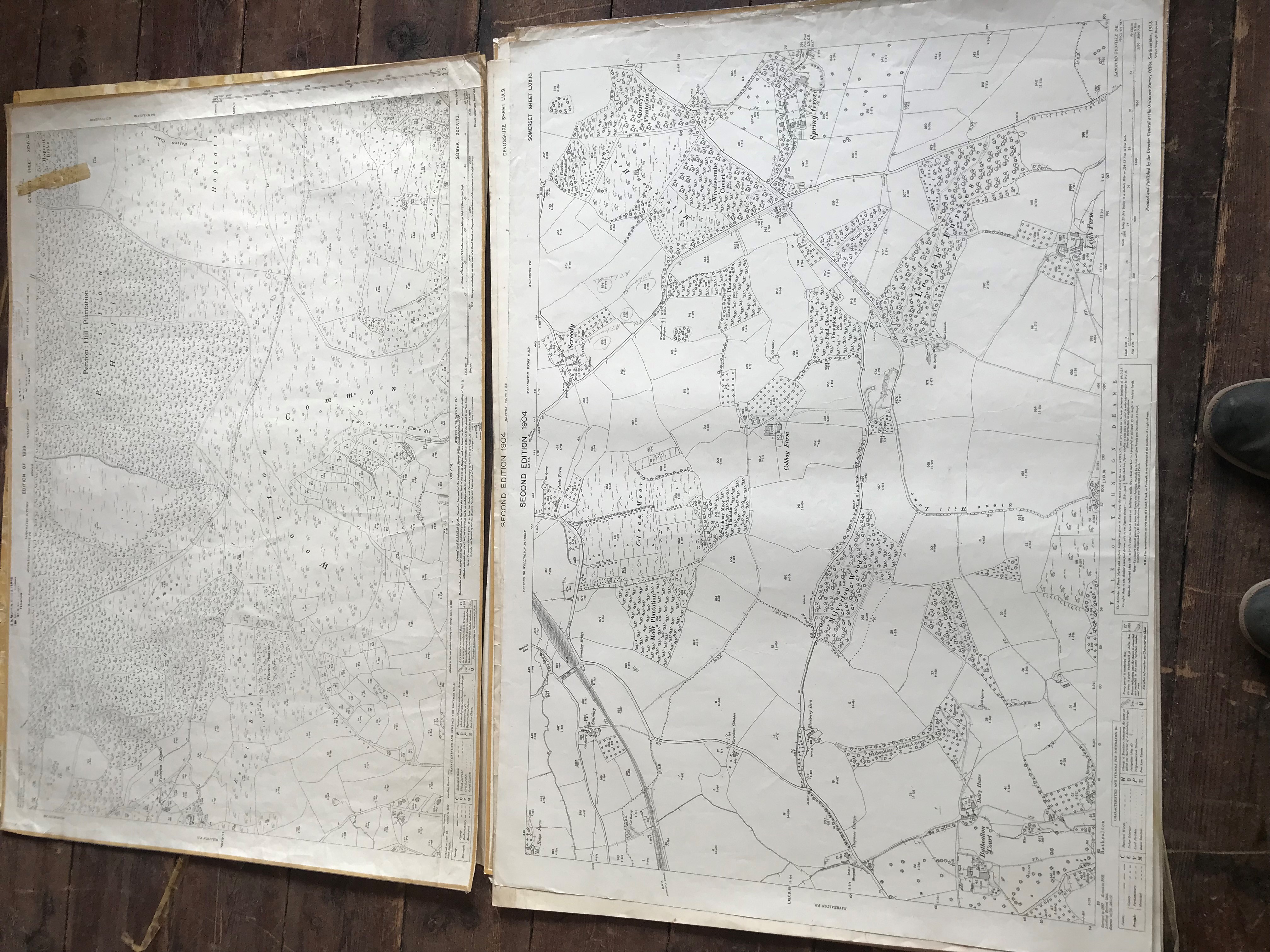 THIRTY 1:2500 ORDNANCE SURVEY MAPS featuring Bishops Lydeard, West Lucombe, Old Cleeve, Appledore, - Image 9 of 12